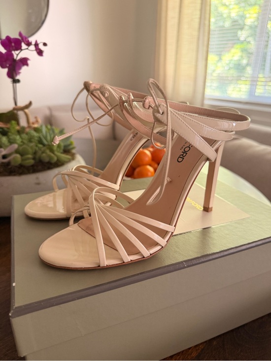 Tom Ford Shoes - Tom Ford Blush Nude Strappy Lace-Up Stiletto Sandals